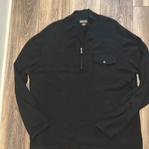 Michael Kors half zip sweater black size xl